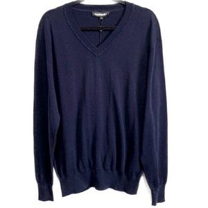 Bassiri Silk & Cotton Blend Long Sleeves V-Neck Sweater